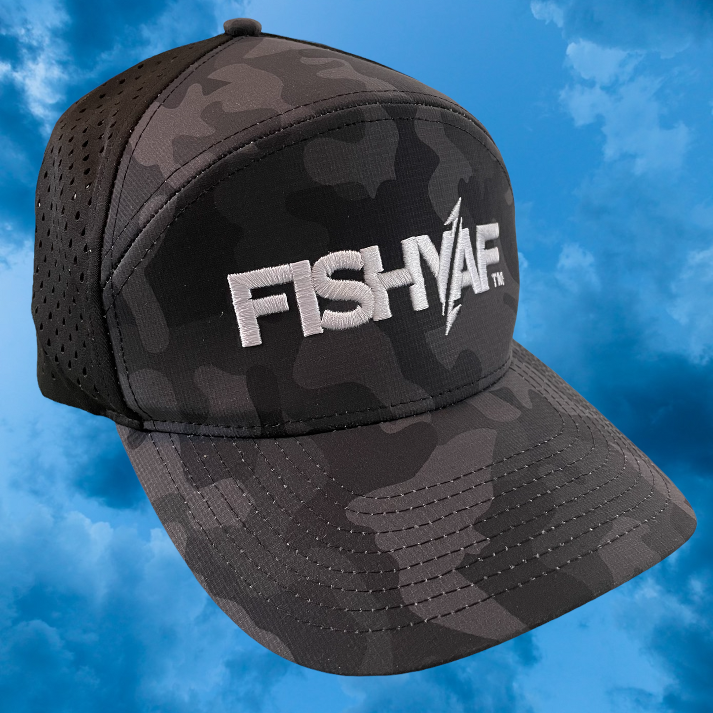 FishyAF Logo Elite Series Snapback - Grey Camo