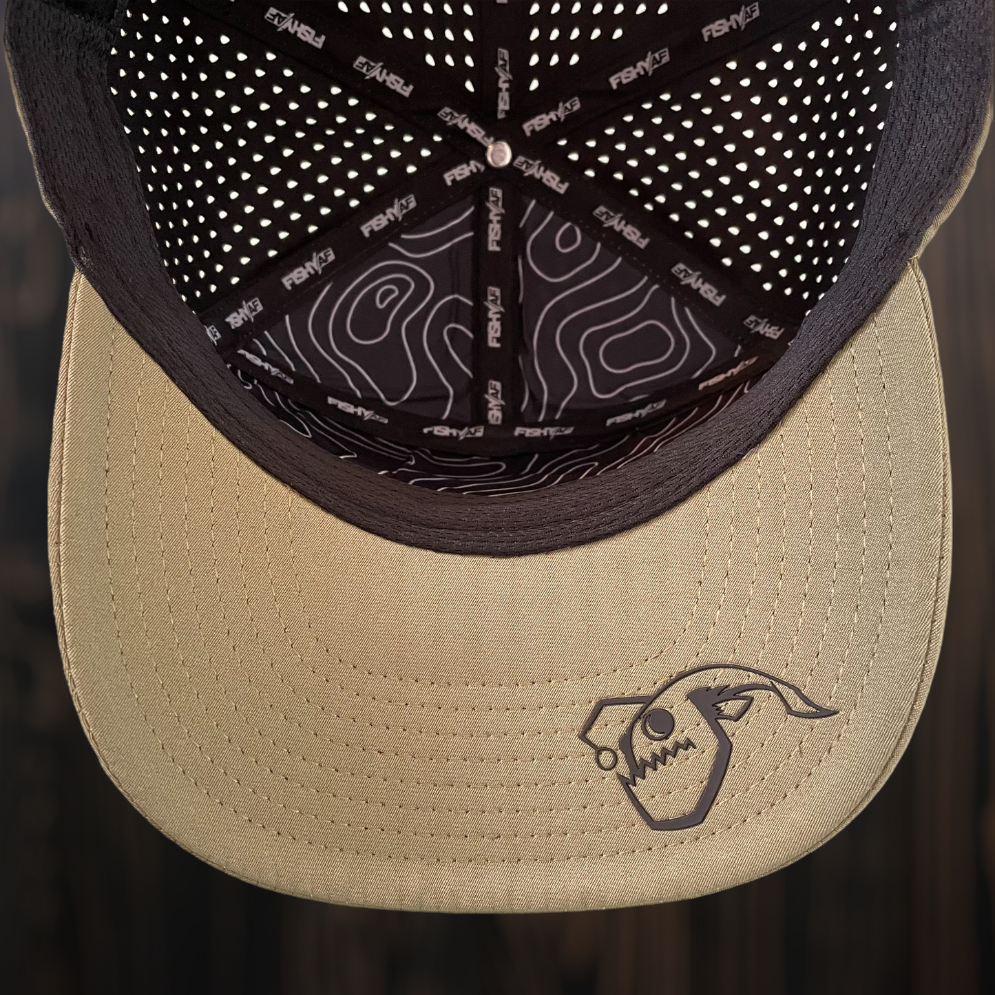 FishyAF Elite Series Silhouette Logo Snapback - Olive