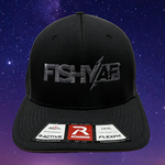 FishyAF Logo Flexfit Fitted Hats - Charcoal/Black