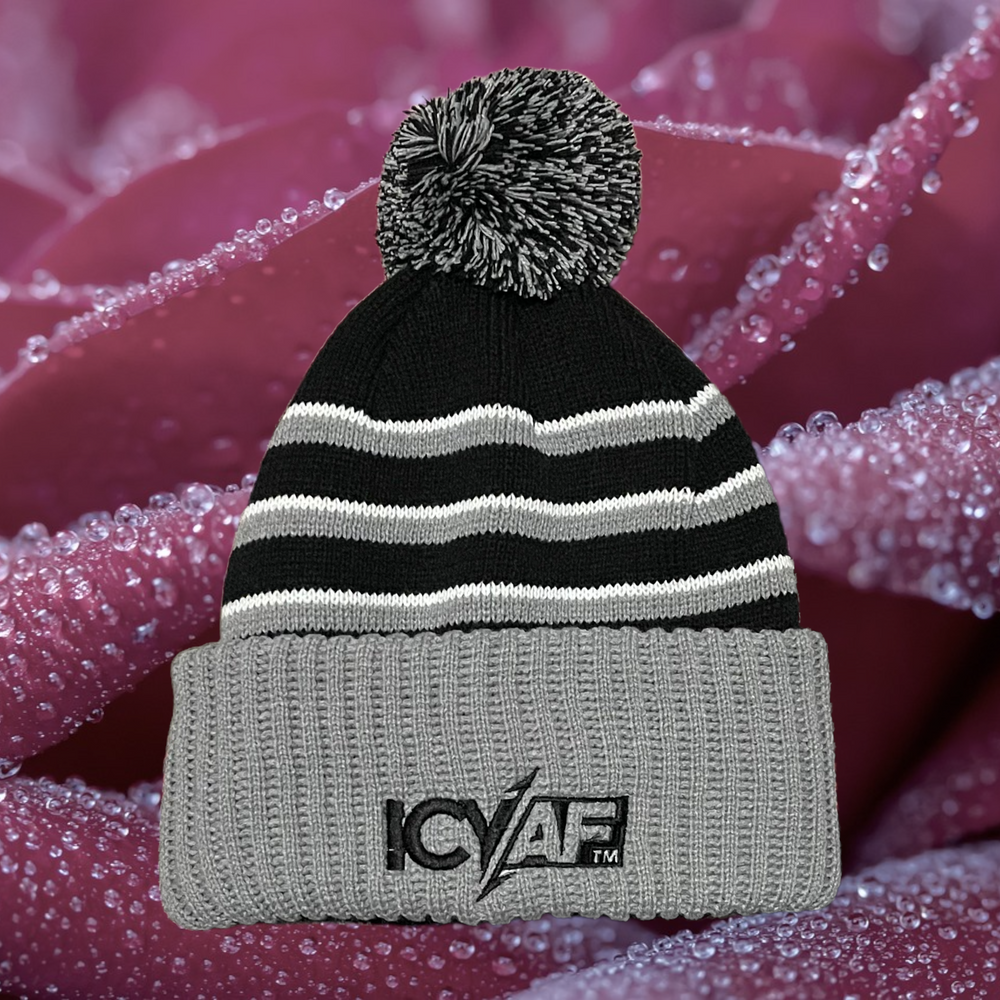 IcyAF Logo Winter Hat - Black