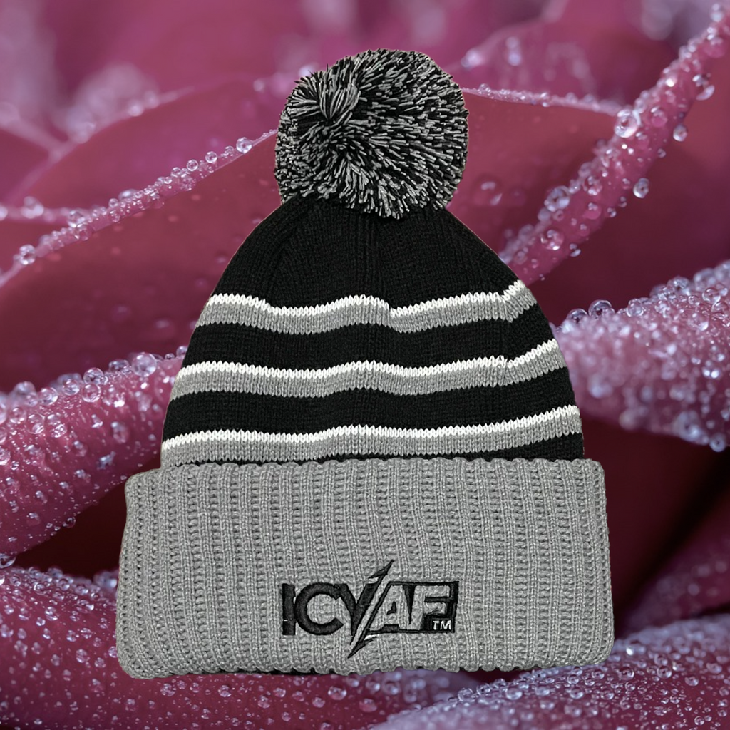 IcyAF Logo Winter Hat - Black – FishyAF
