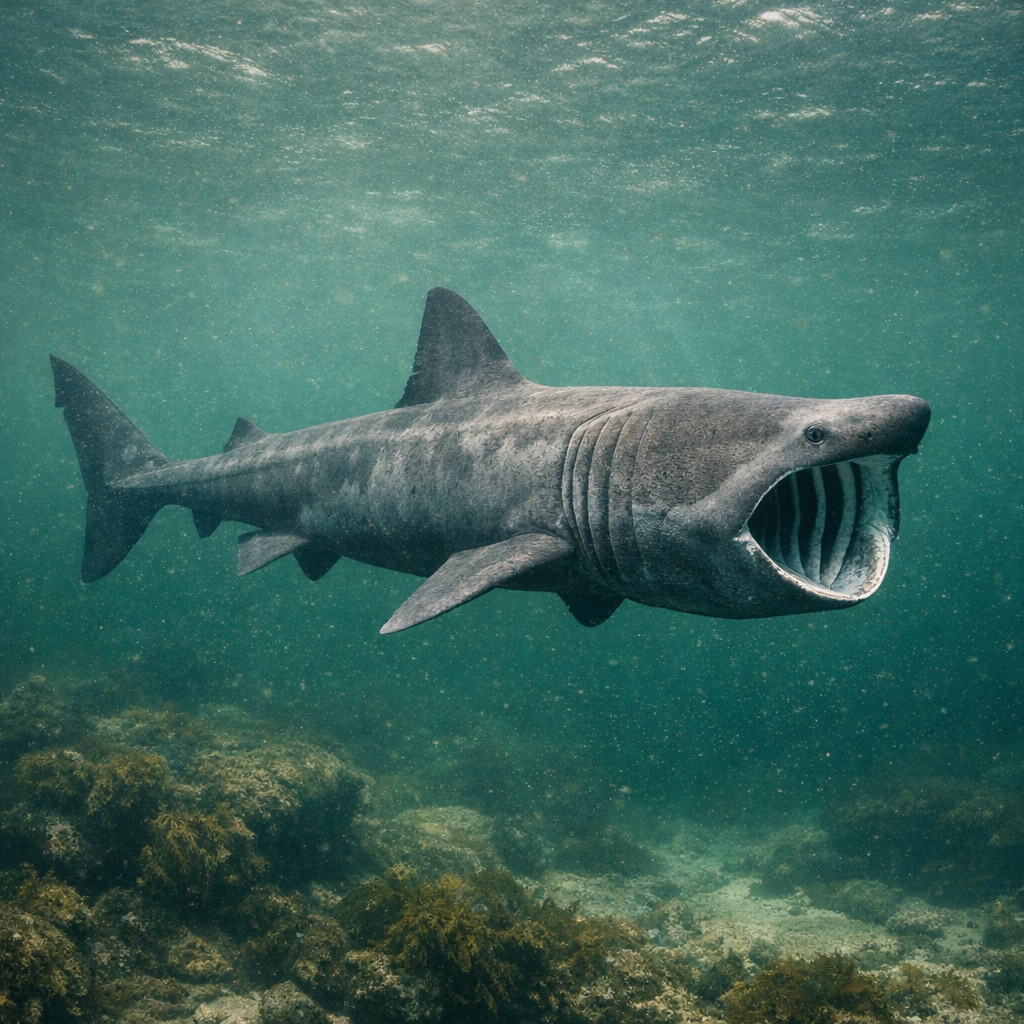 Basking shark: Facts, Records, and How to Catch Them | FishyAF Species #