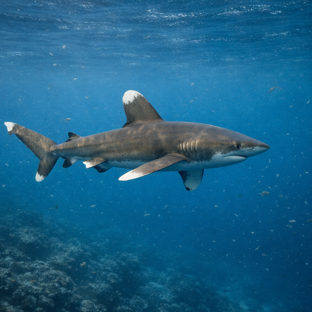 Oceanic whitetip shark: Facts, Records, and How to Catch Them | FishyAF Species #