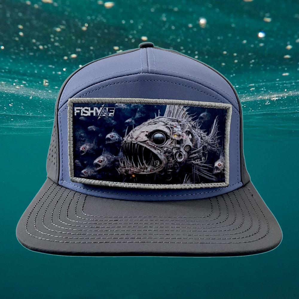 af fish hook monogram cap Embroidery, Hat, Fishing Shop With TnT and style FishyAF Switchback Velcro Hook Patch