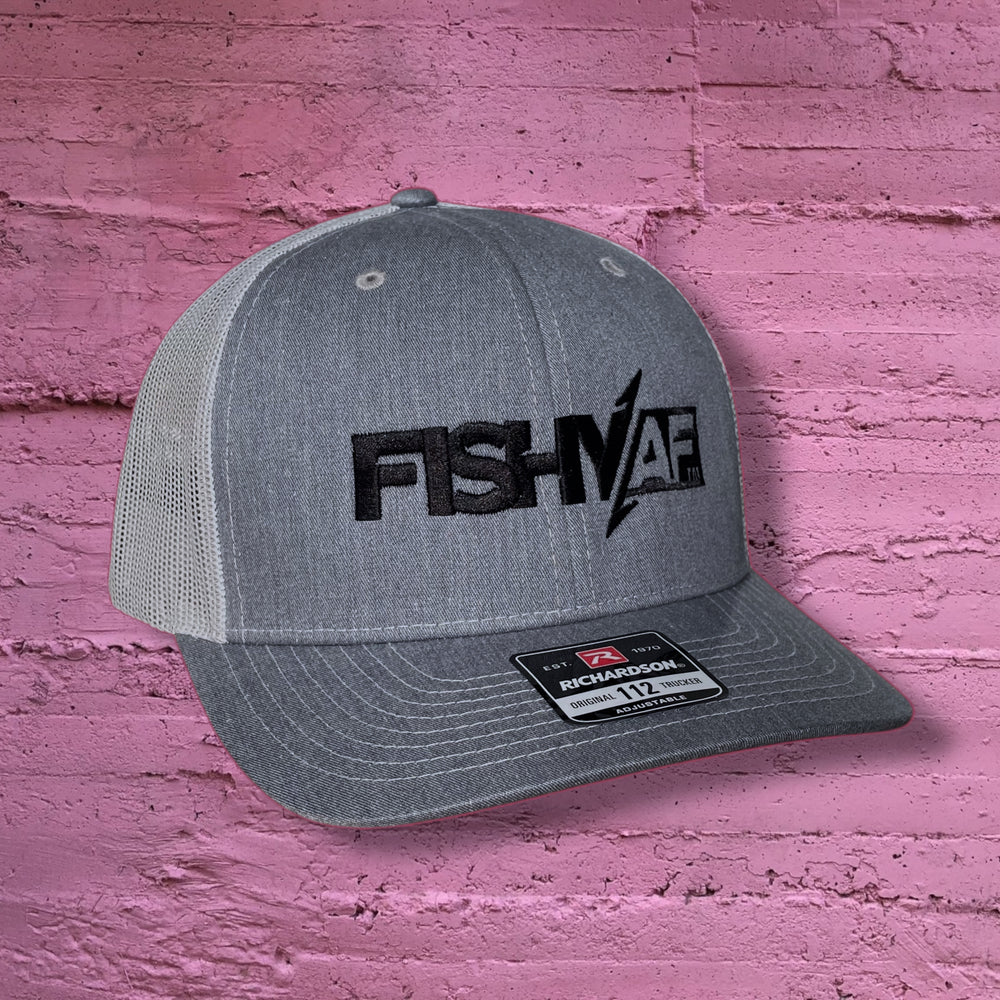 FishyAF Logo Snapback - Heather/Light Grey