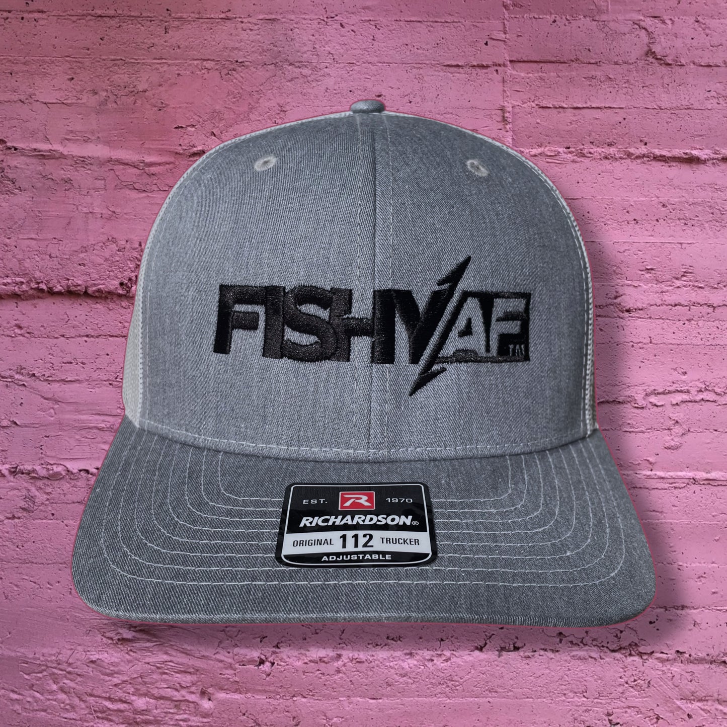 FishyAF Logo Snapback - Heather/Light Grey