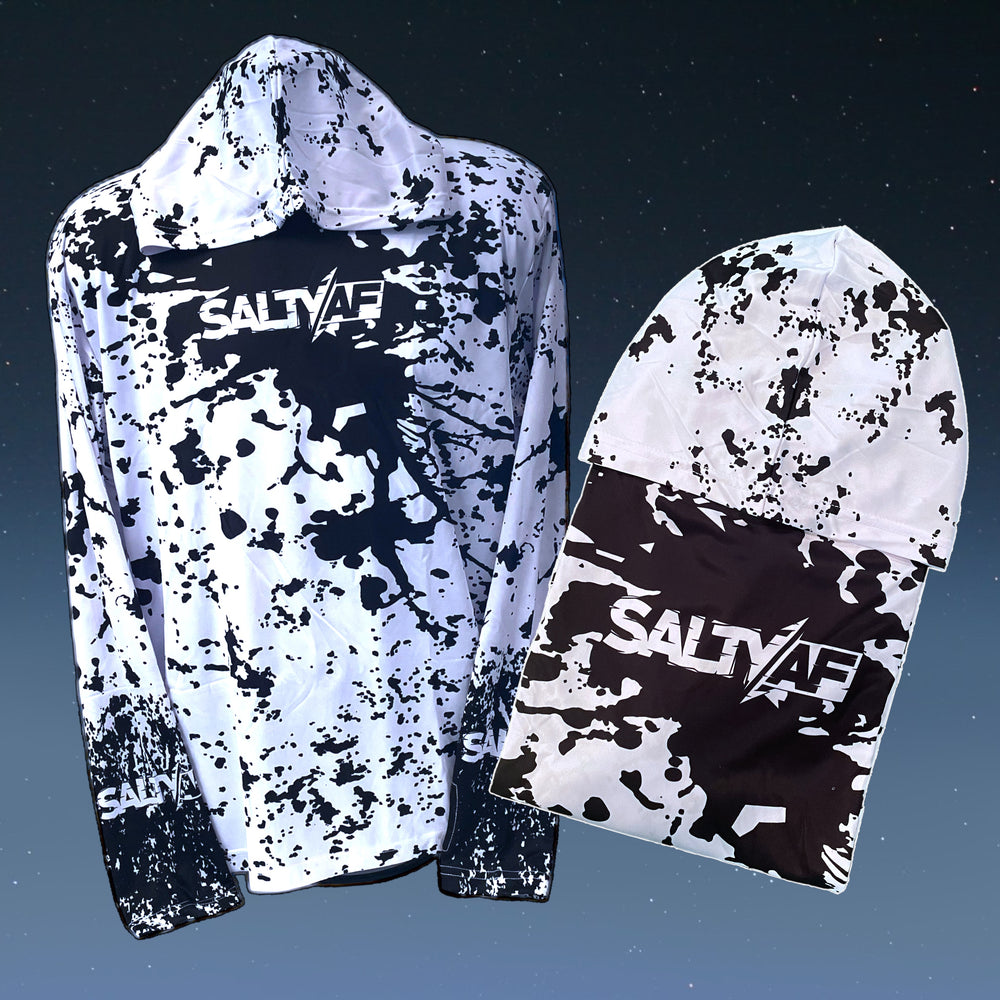 SaltyAF “Sabolevski Special” Squid Ink UPF 50 Performance Hoodie - Black