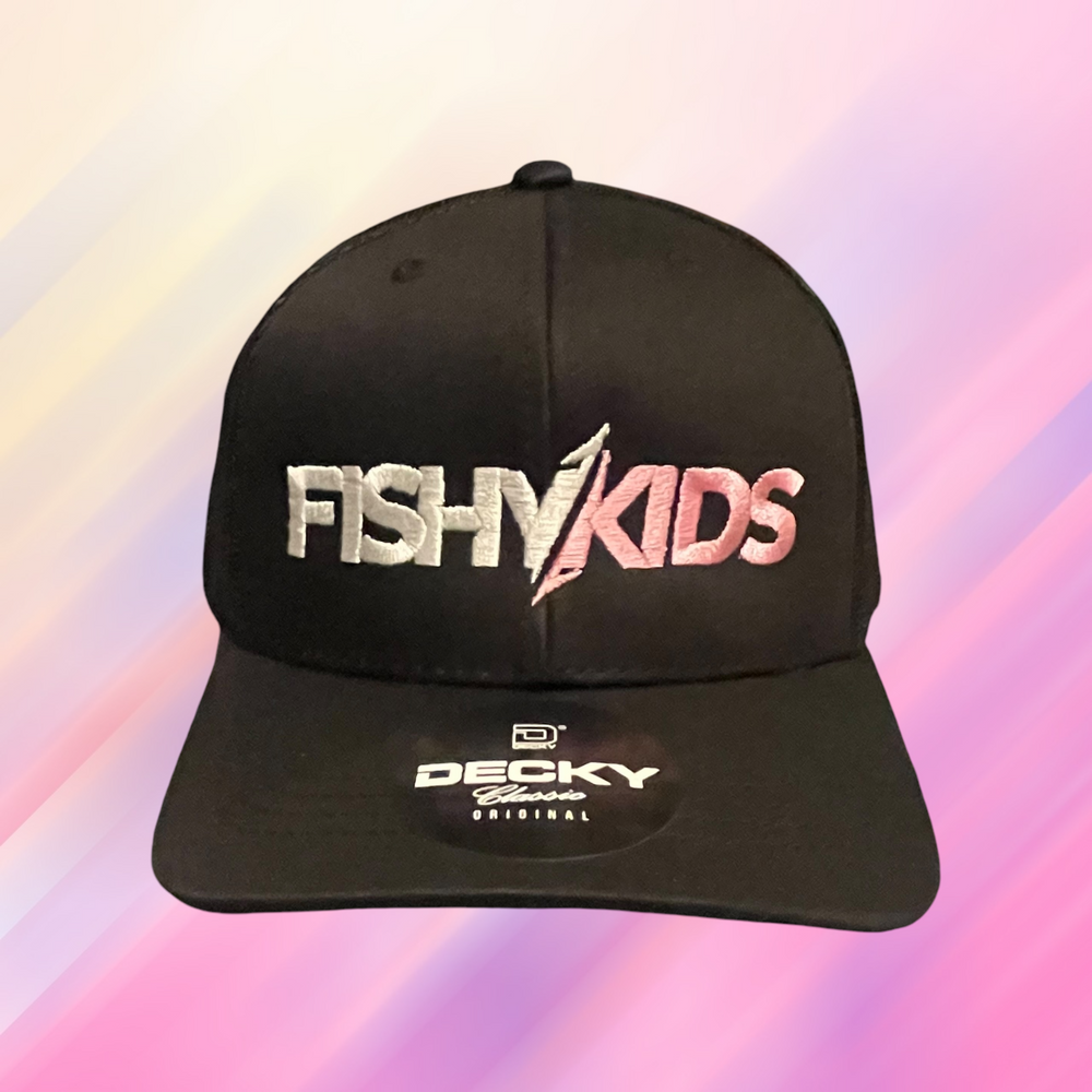 FishyKids Logo Youth Snapback - Black/Pink