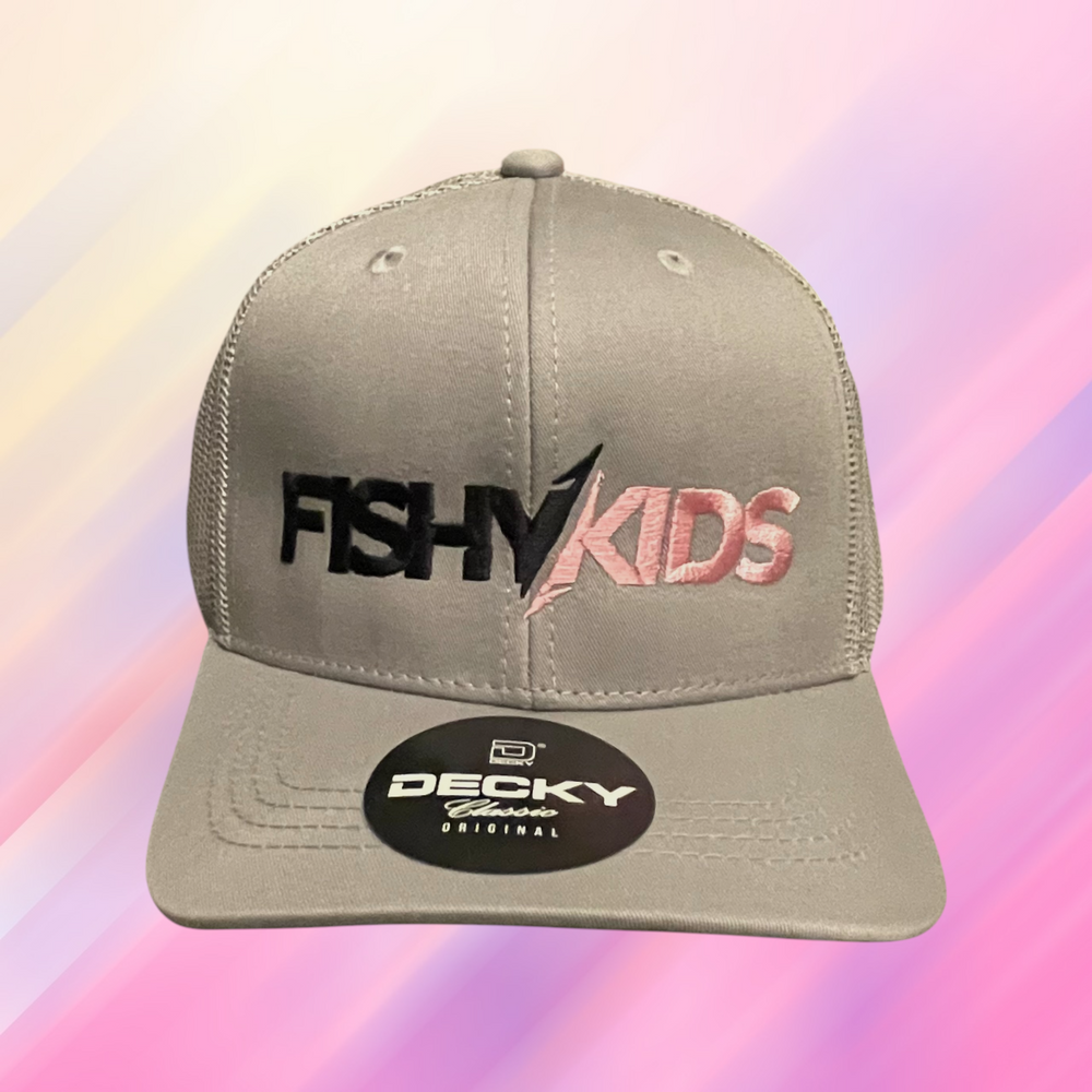 FishyKids Logo Youth Snapback - Grey/Pink