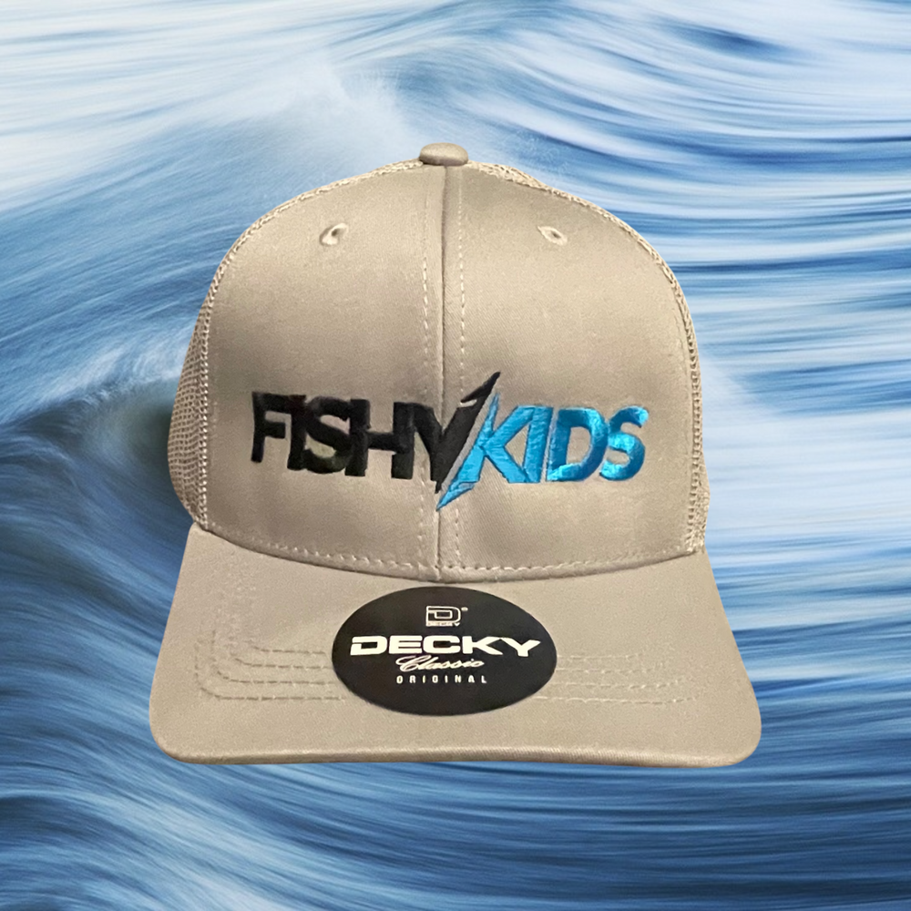 FishyKids Logo Youth Snapback - Grey/Blue