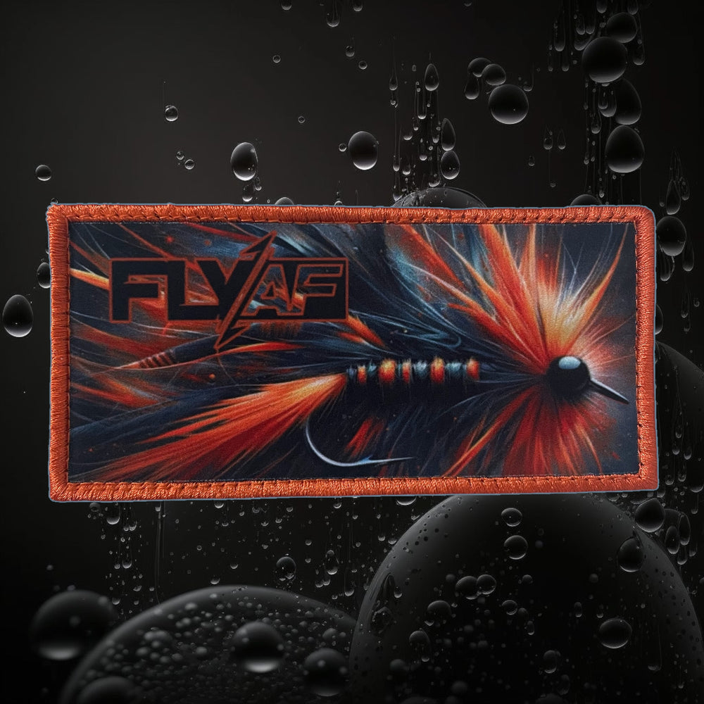 FlyAF Switchback Velcro Hook Patch - Orange