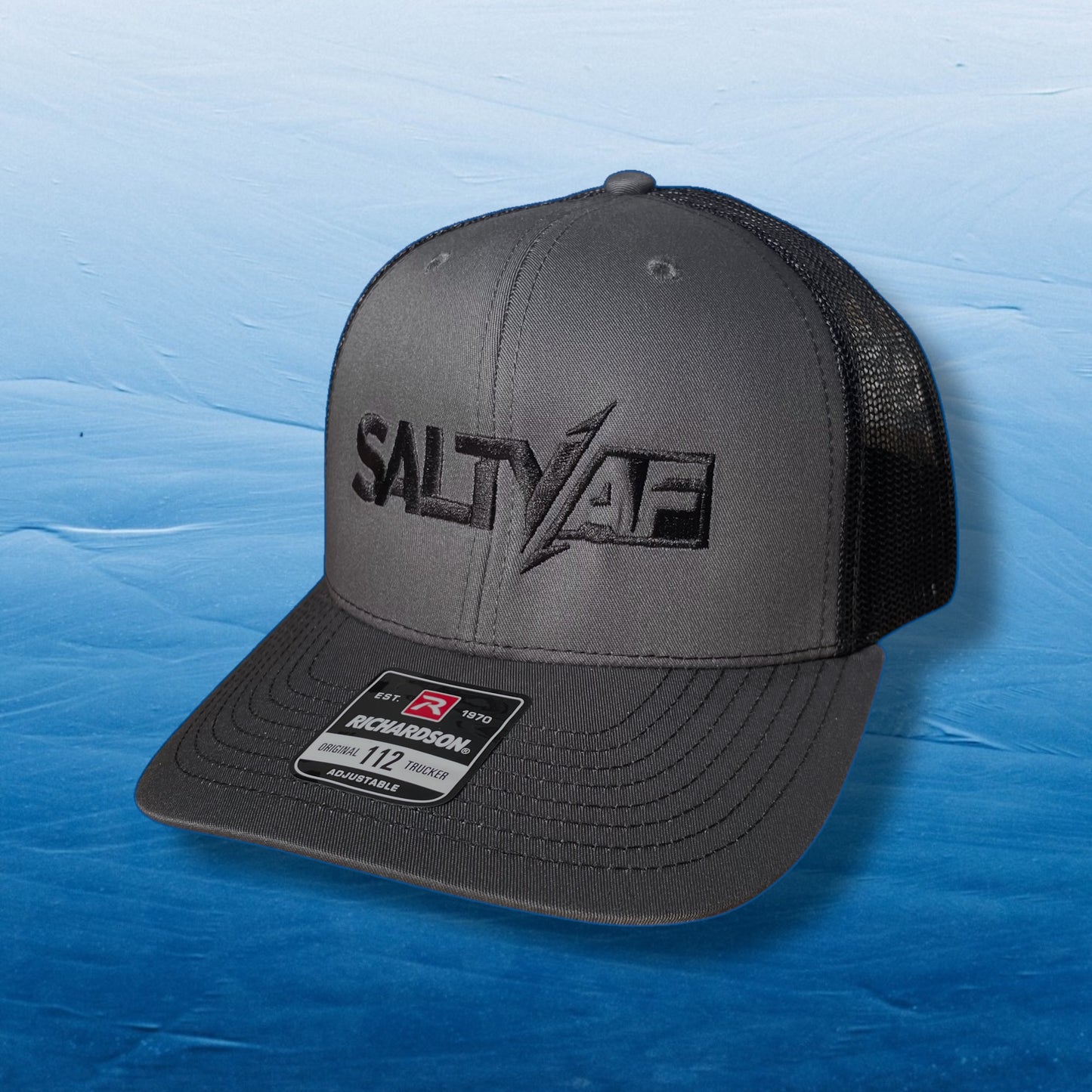 SaltyAF Logo Snapback - Black/Charcoal