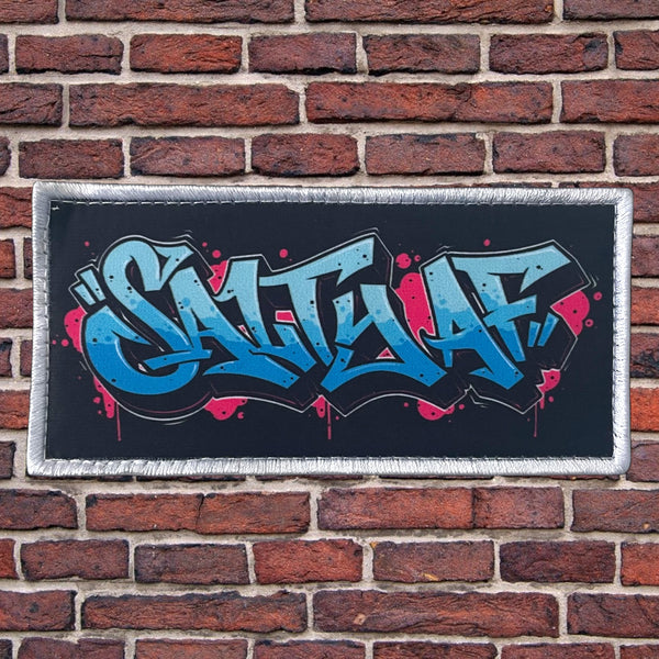 SaltyAF Graffiti Switchback Velcro Hook Patch - Full Color