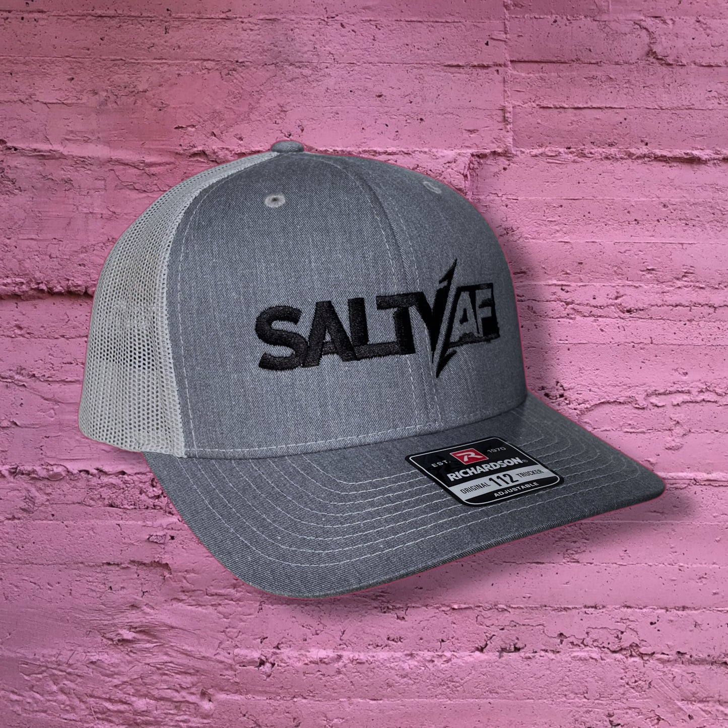 SaltyAF Logo Snapback - Heather/Light Grey