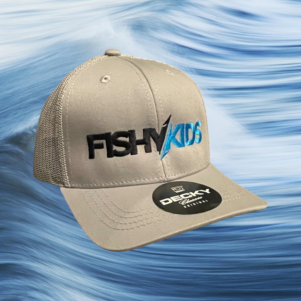 FishyKids Logo Youth Snapback - Grey/Blue