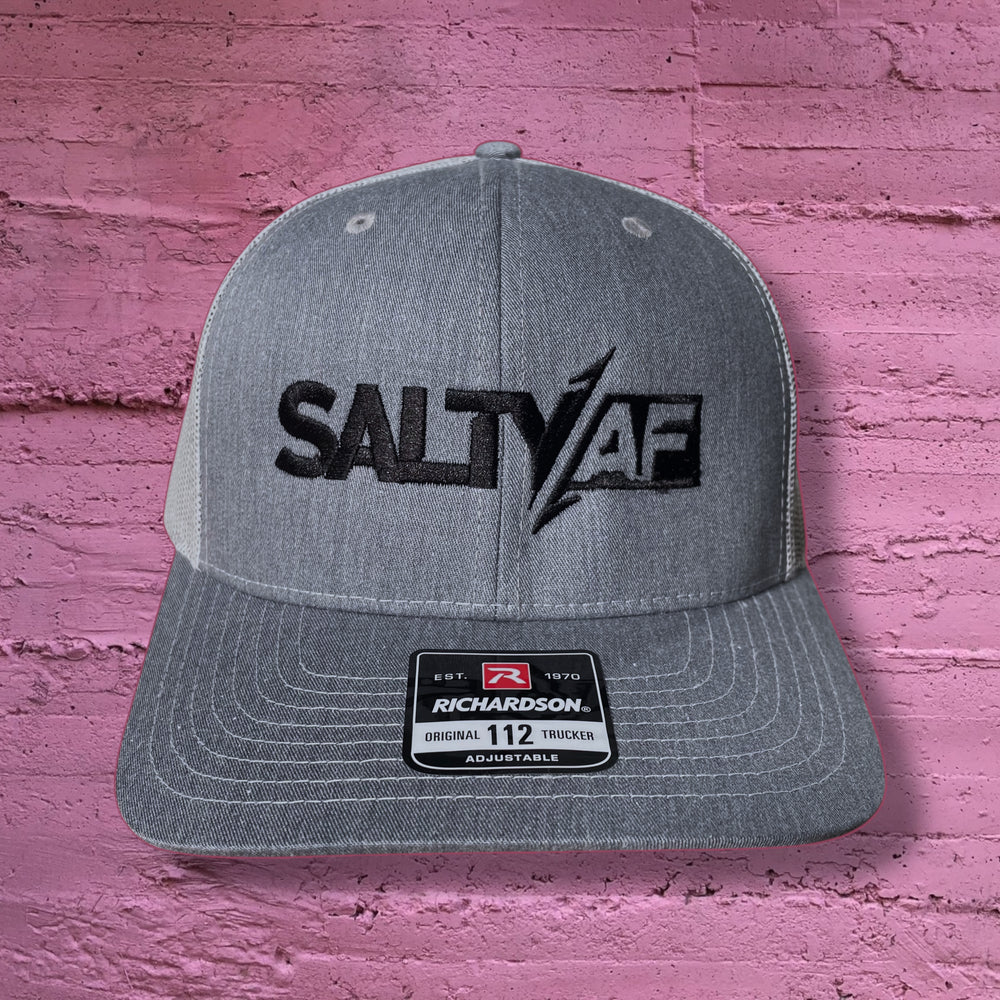 SaltyAF Logo Snapback - Heather/Light Grey