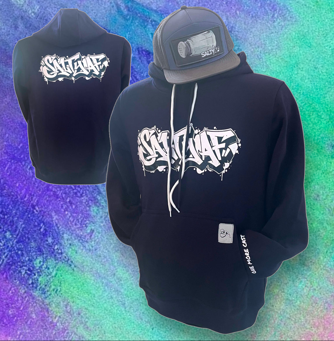 SaltyAF Graffiti Hoodie - Navy