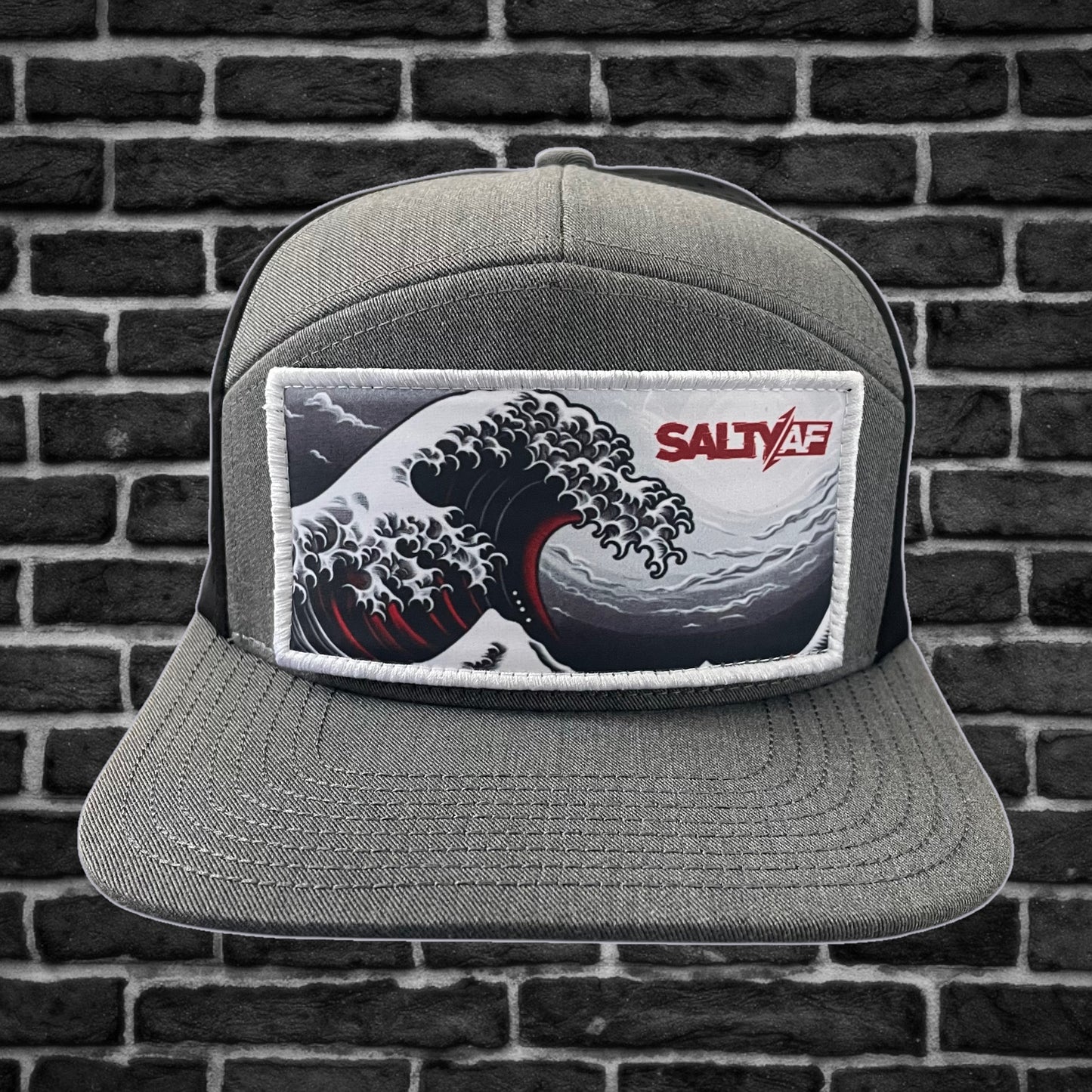 SaltyAF Switchback Velcro Hook Patch - Red Wave