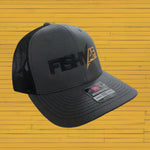 FishyAF Two-Toned Logo Snapback - Black/Charcoal with Black/Yellow Logo