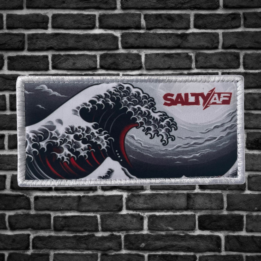 SaltyAF Switchback Velcro Hook Patch - Red Wave