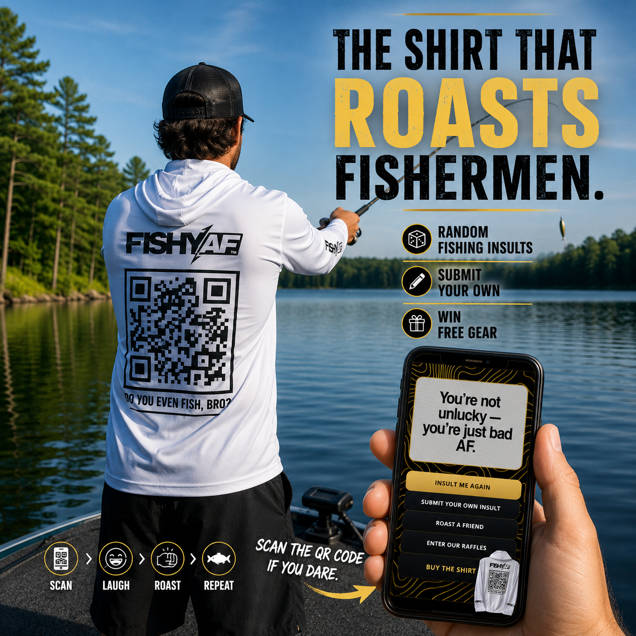 FishyAF ‘Insult’ UPF 50 Performance Hoodie