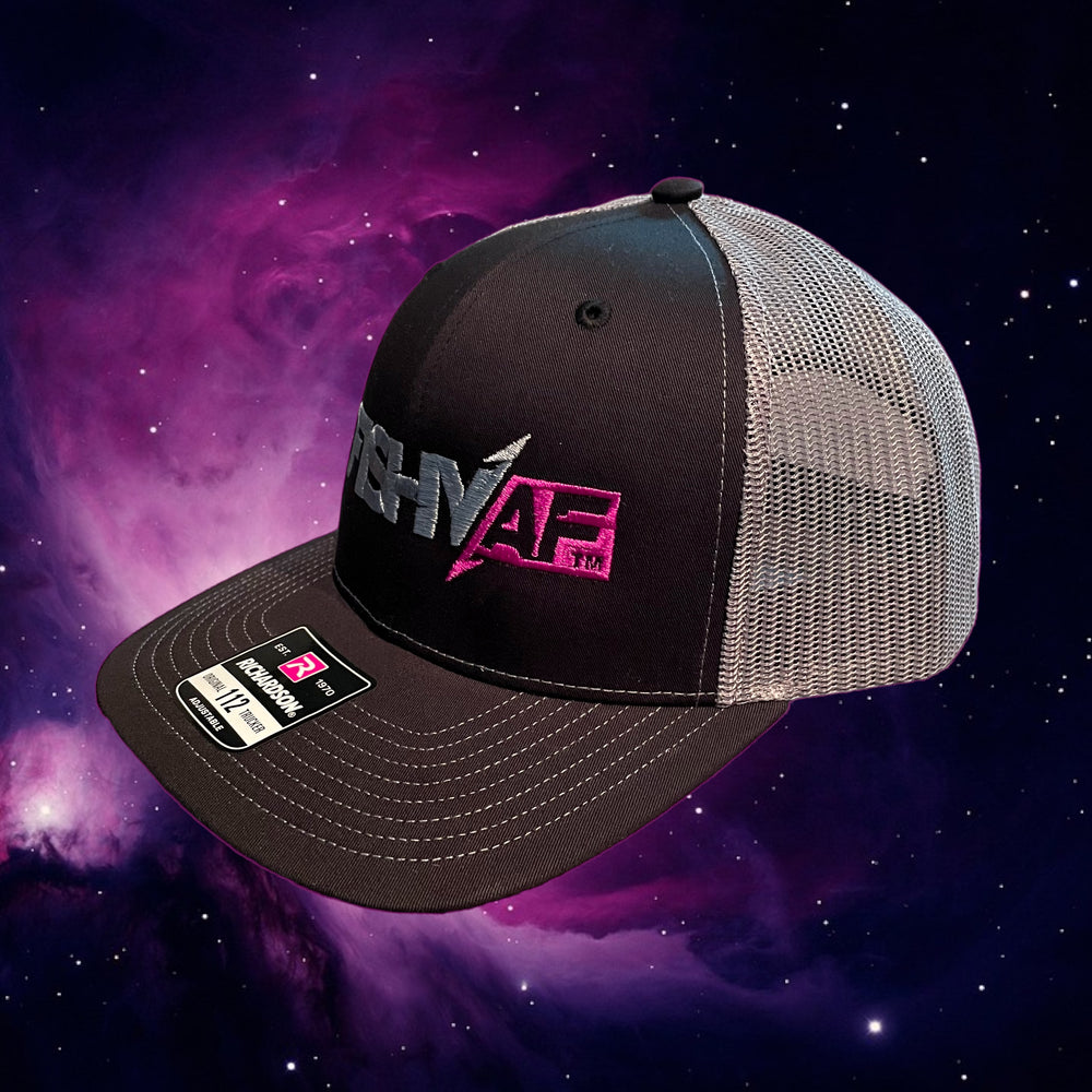 
                      
                        FishyAF Two-Toned Logo Snapback - Charcoal/Black with Grey/Pink Logo
                      
                    