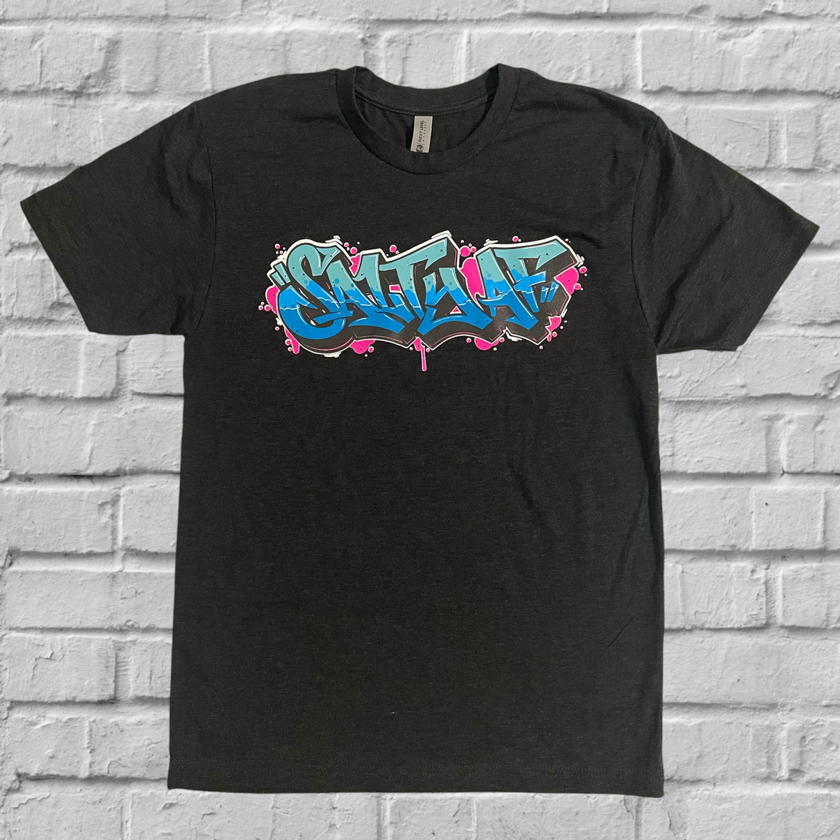 SaltyAF Graffiti Tee - Full Color/Vintage Black – FishyAF