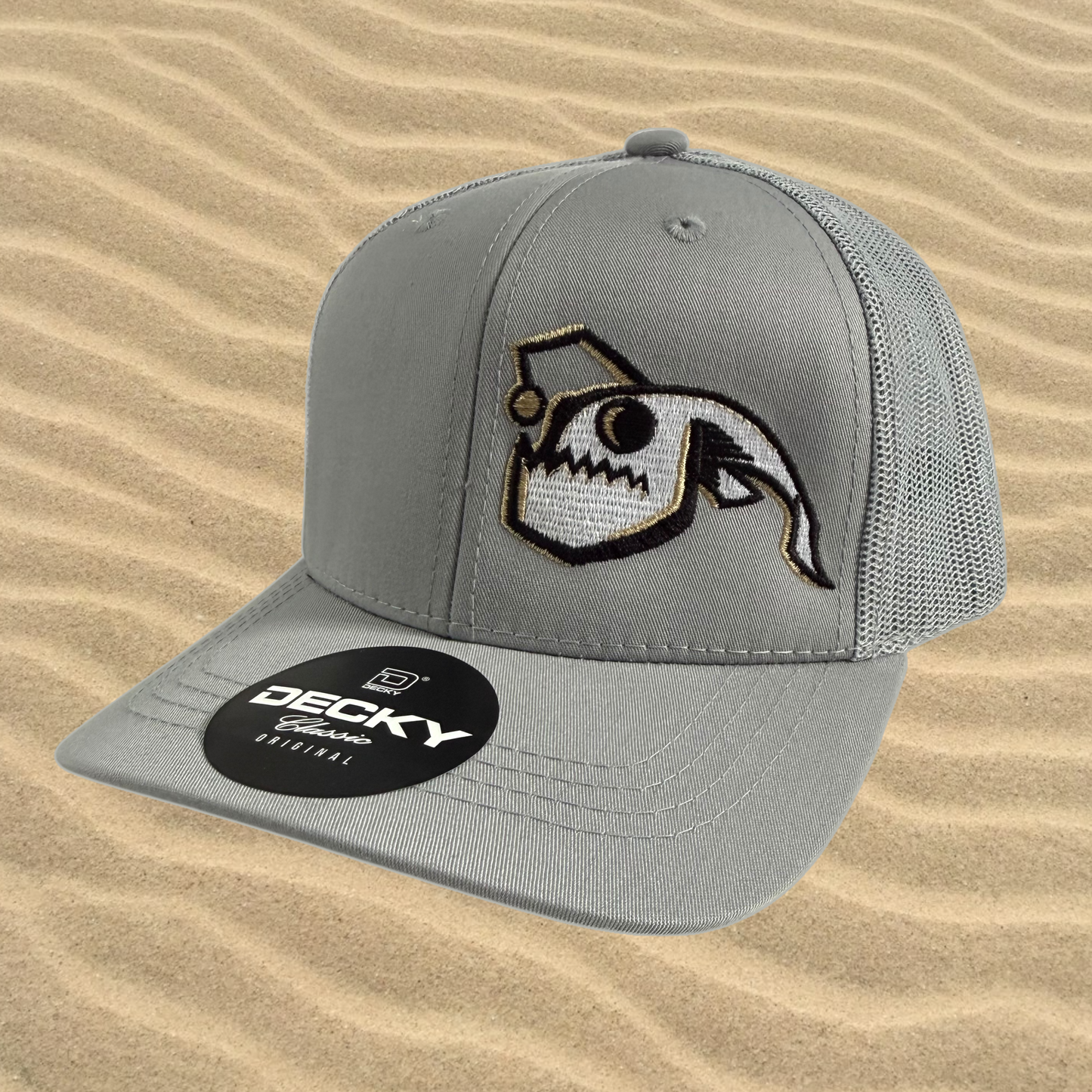 Angler Fish Youth Snapback - White/Heather/Sand