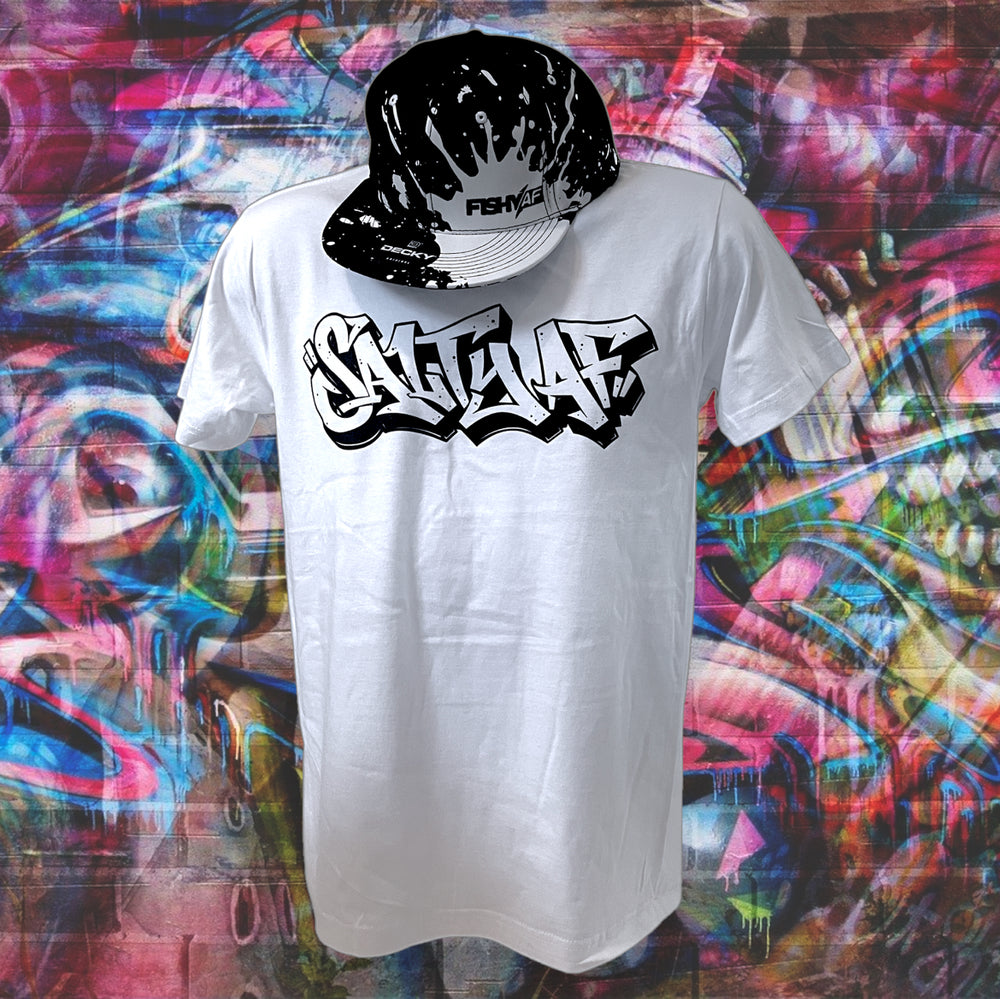 SaltyAF Graffiti Tee - White