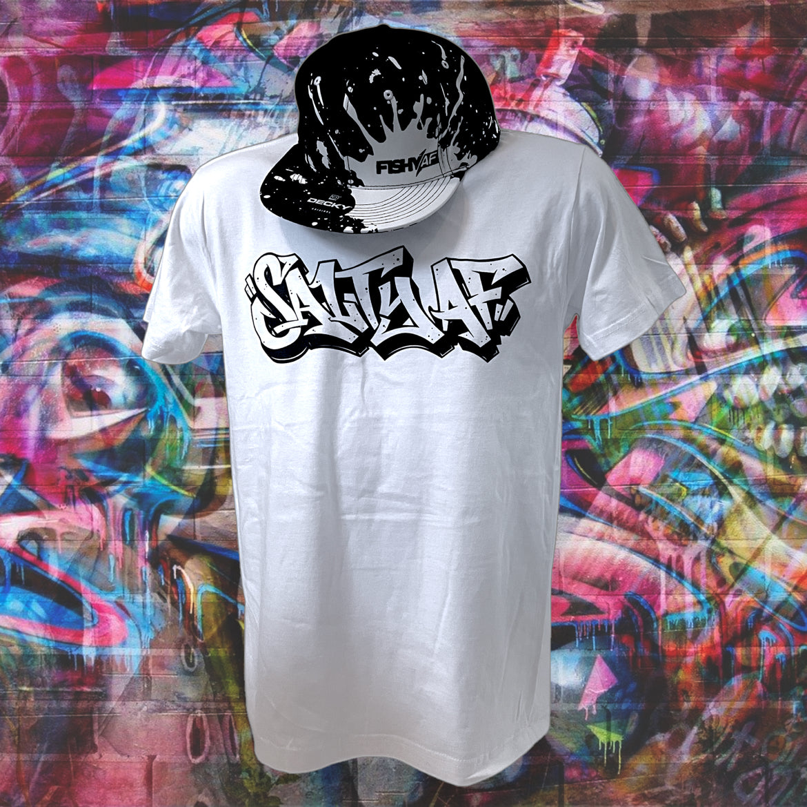 SaltyAF Graffiti Tee - White