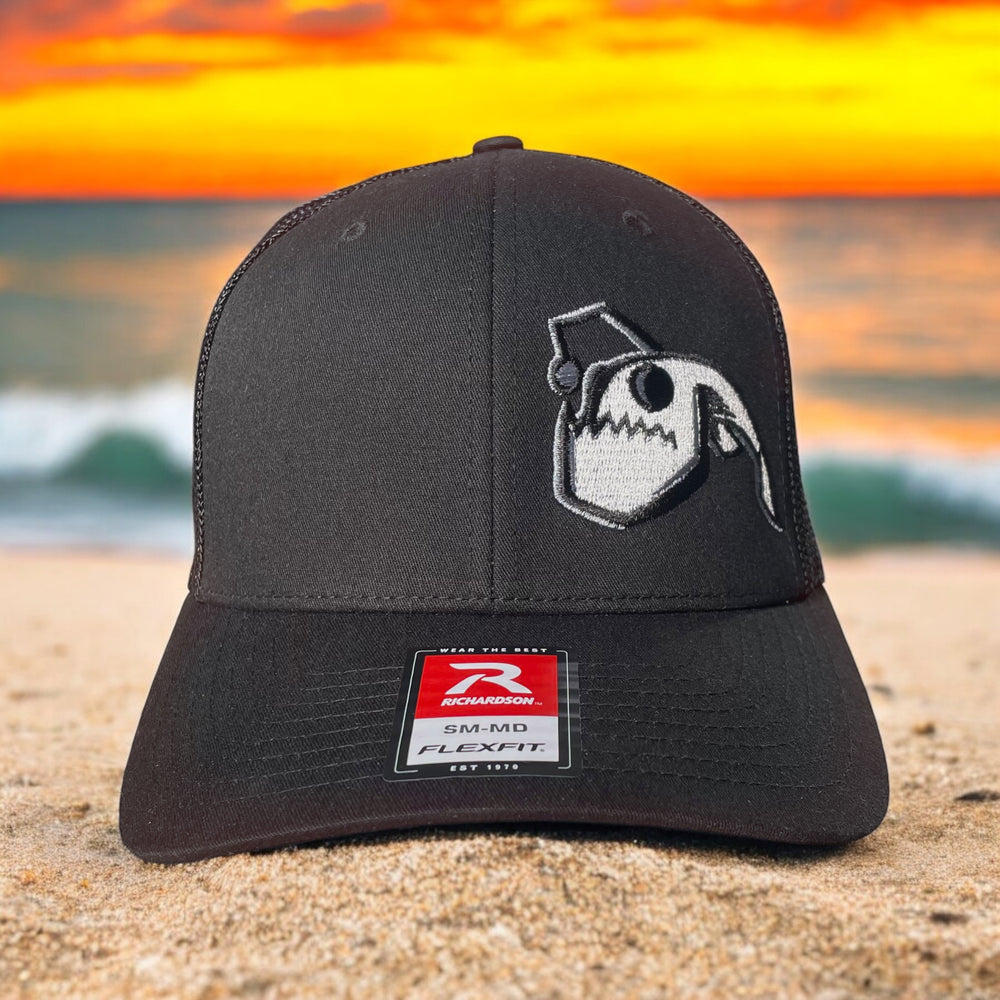 Angler Fish Flexfit Fitted Hat - Black