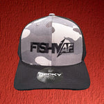 FishyAF Logo Snapback - Grey Camo/Black