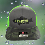 FishyAF Silhouette Snapback - Lime/Charcoal