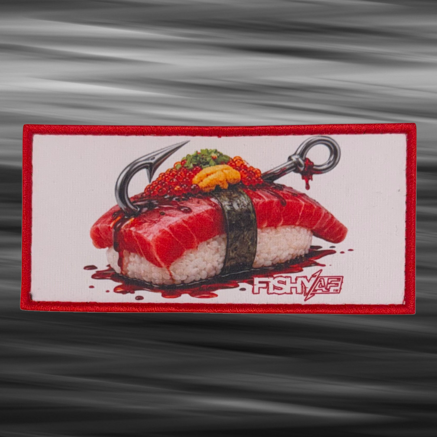 FishyAF Switchback Velcro Hook Patch - Sushi