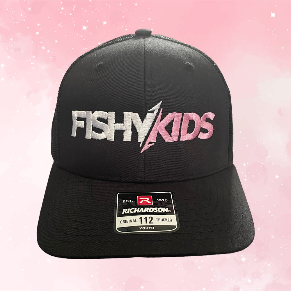 FishyKids Logo Youth Snapback - Black/Pink