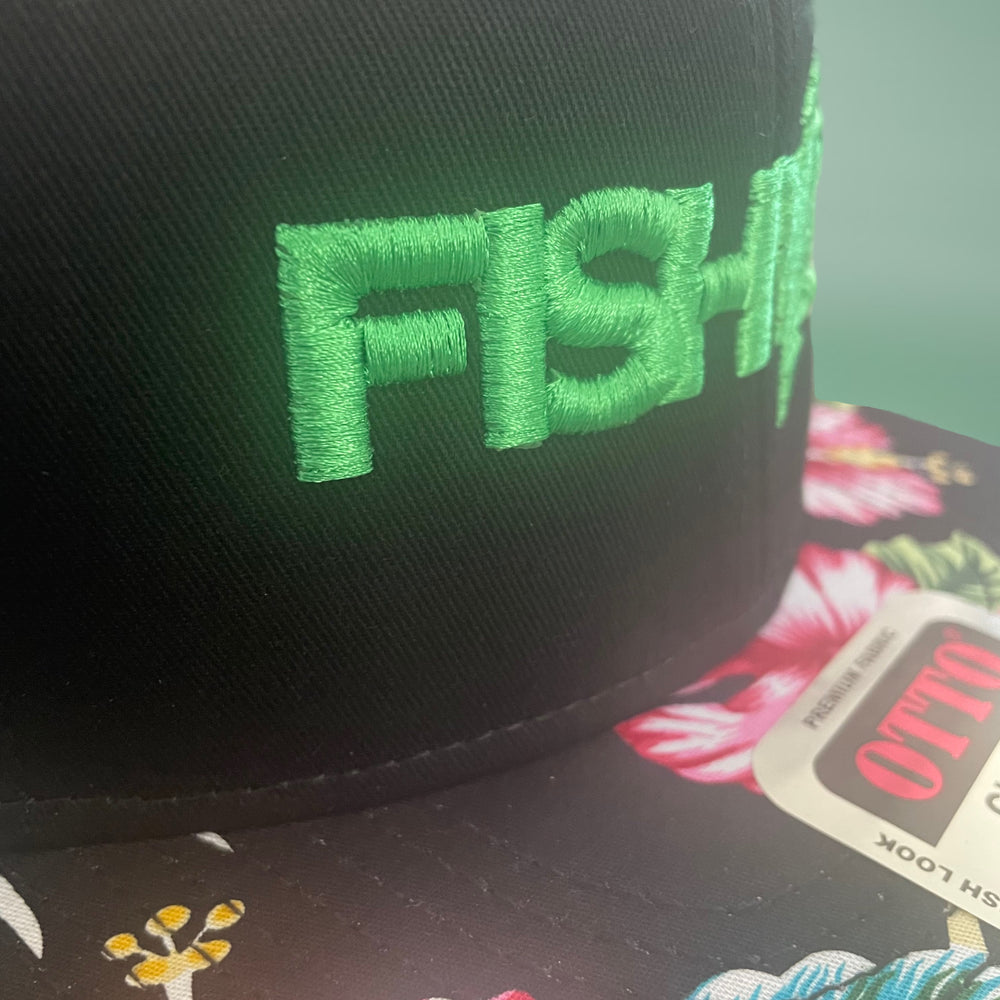 
                      
                        3D FishyAF Logo Flat Brim Snapback - Green Aloha
                      
                    