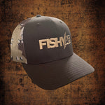 FishyAF Logo Snapback - Brown Camo/Khaki