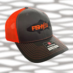 FishyAF Silhouette Snapback - Orange/Charcoal