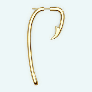 font color=red>IN STOCK</font><br>18K Hamilton Gold Fish Hook Earring
