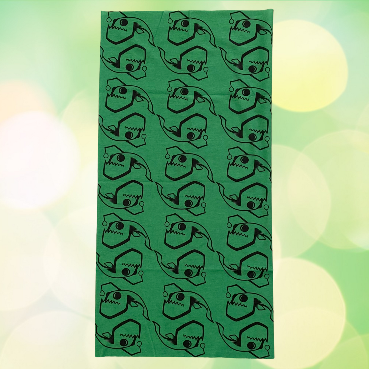 FishyAF Neck Gaiter - Green Angler Fish