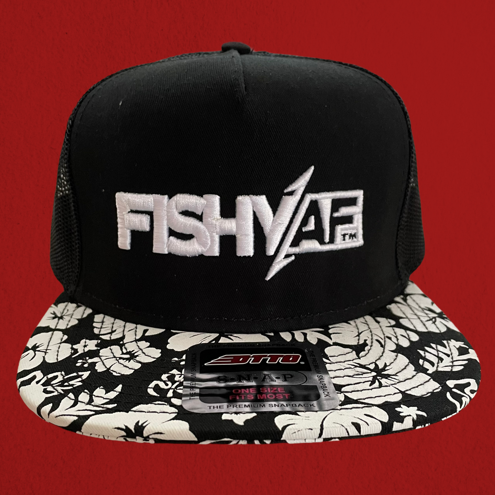 3D FishyAF Logo Flat Brim Snapback - Mahalo