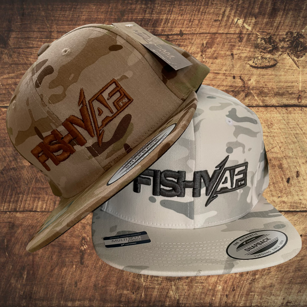 3D FishyAF Logo Flat Brim Snapback - Alpine