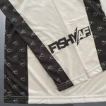 FishyAF Bold Logo Angler UPF 50 Performance Shirt - White