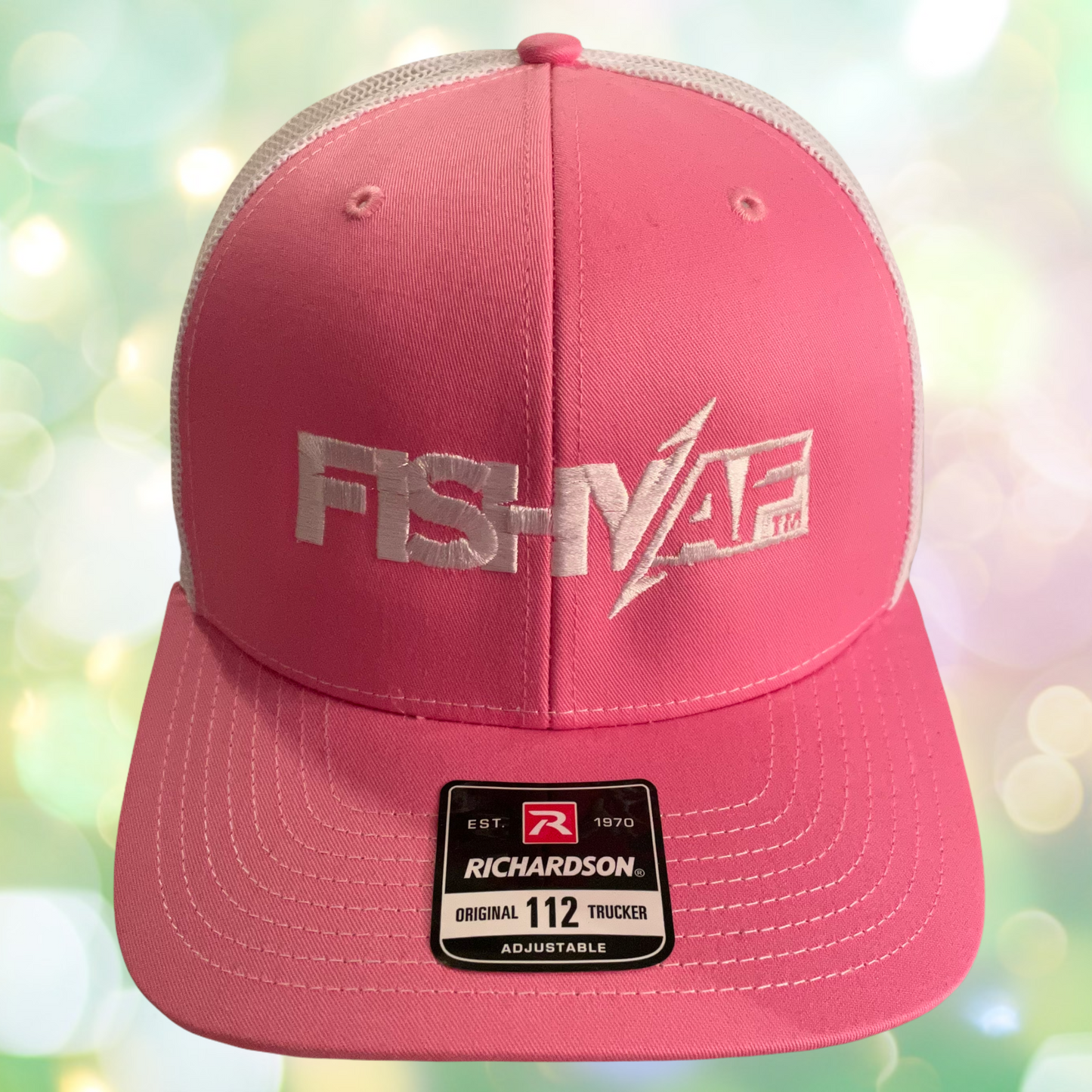 FishyAF Logo Snapback - White/Pink