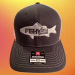 FishyAF Silhouette Snapback - White/Charcoal