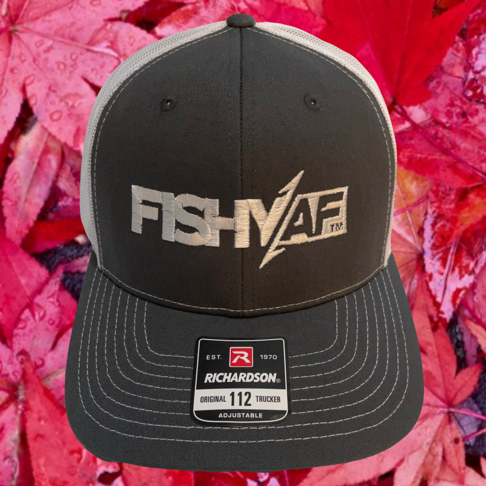 FishyAF Logo Snapback - White/Charcoal/White