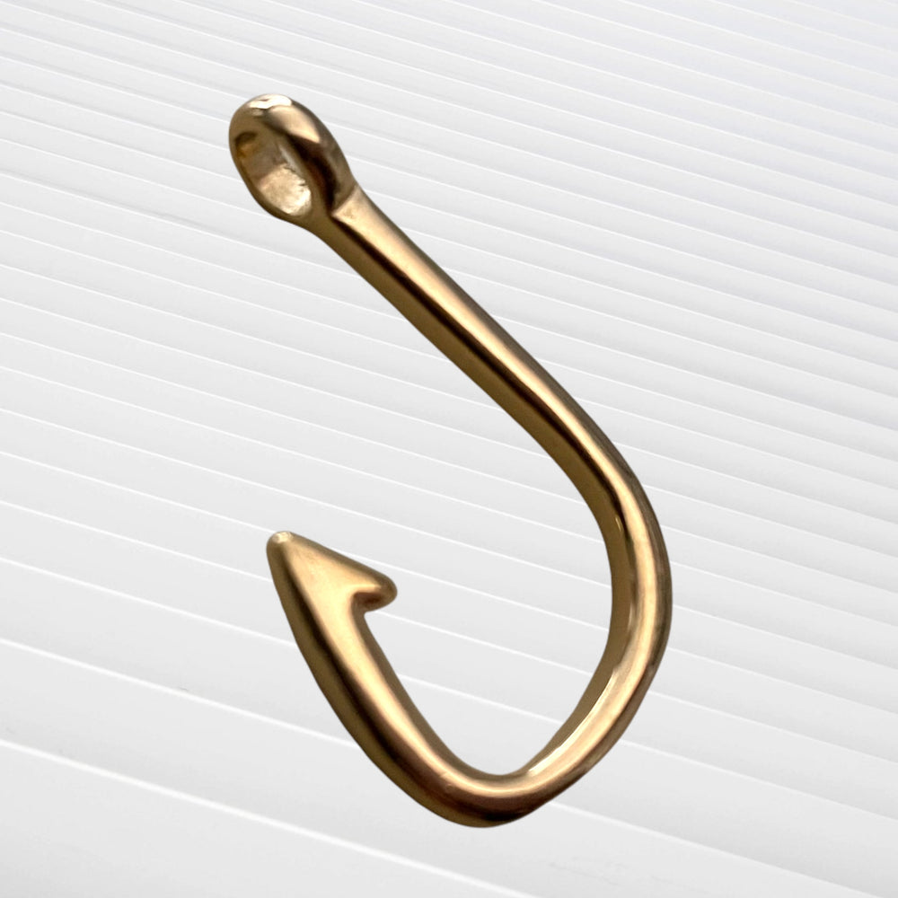 Fish Hook Necklace - Gold
