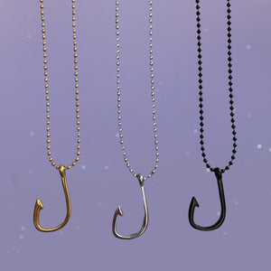 Fish Hook Necklace - Gold – FishyAF