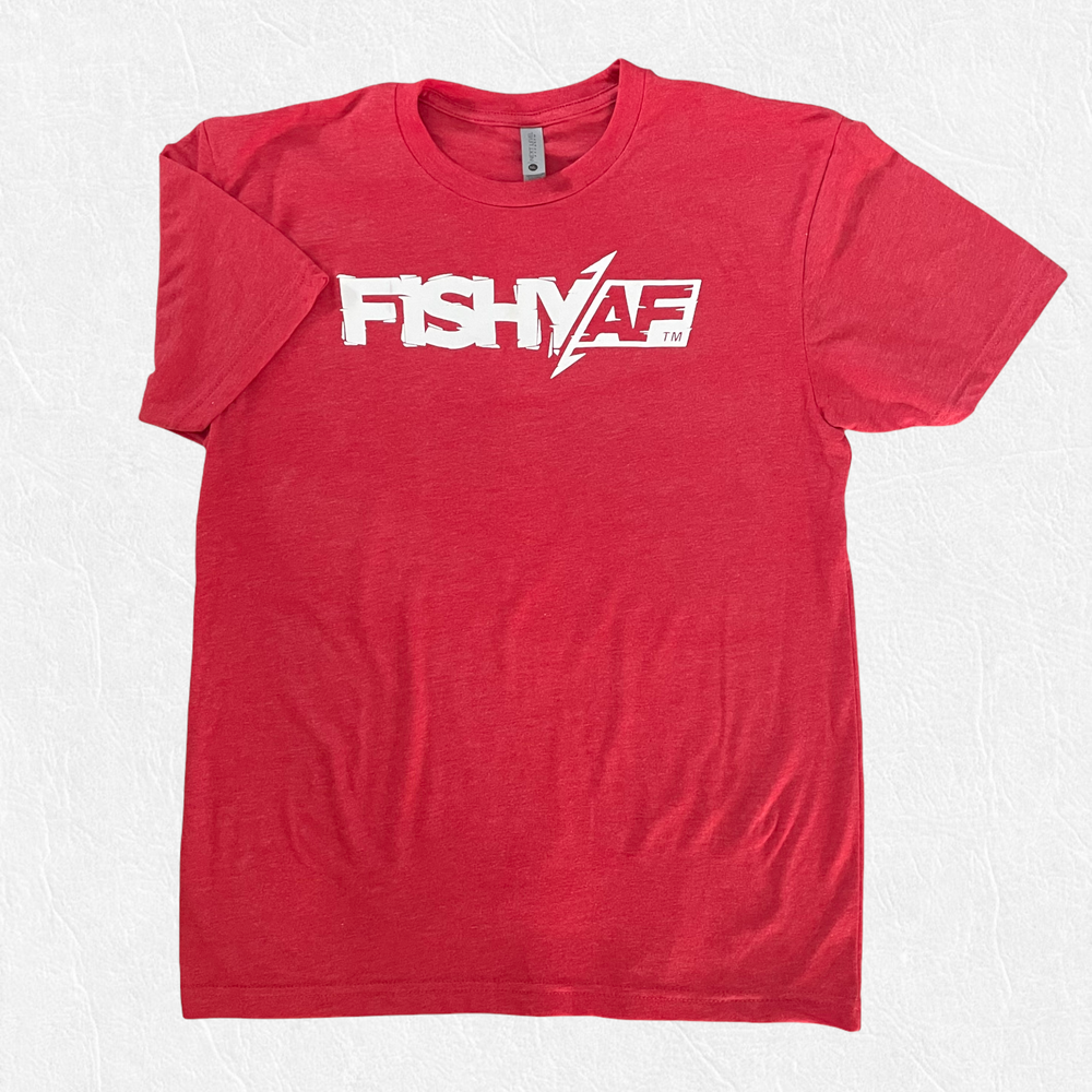 FishyAF Bold Logo Tee - Red/White