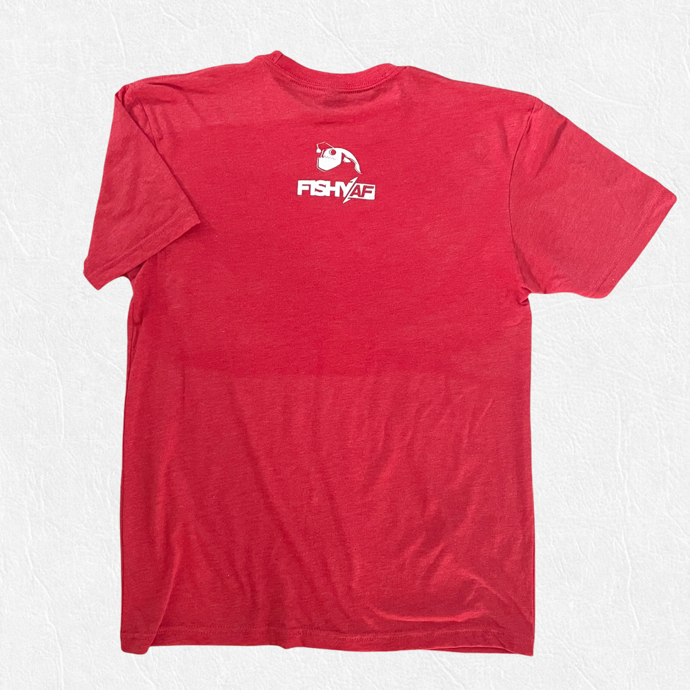 FishyAF Bold Logo Tee - Red/White